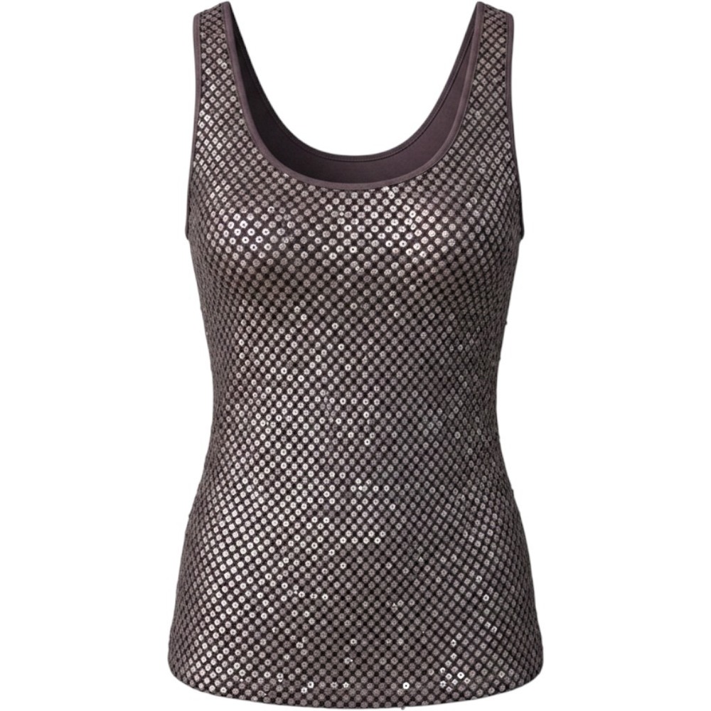 Maurices Sequin Tank Top Womens XL Mauve Sparkle Sleeveless